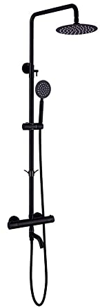 ZEDARO Schwarzes Duschset mit Bidet Dusche Badezimmer Thermostatisches Duschset Schwarze Badewanne Schwarzes Bidet Duschset