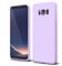 oakxco for Samsung Galaxy S8 Phone Case Liquid Silicone Grip, Cute Thin Slim Soft Rubber TPU Plain Smooth Gel Cover for Women Girl, Matte Solid Protective & Shockproof, Lilac Lavender Light Purple