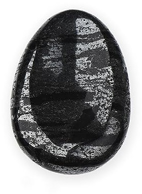 NKlaus Daumenstein Hämatit gebändert Eisenerz Edelstein 5x3,5cm Handschmeichler 14882