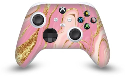Head Case Designs Rosa Und Gold Marmor Vinyl Haut Gaming Aufkleber Abziehbild Abdeckung kompatibel mit Xbox Series X/S Controller
