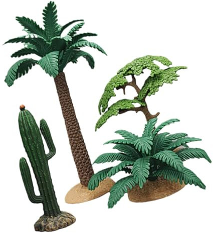 Cabilock 4 Stück Nachgemachte Pflanzen Bäume Ornamente Künstliche Pflanzen Für Zu Hause Diorama-zubehör Mini-baumschmuck Lebensechter Eisenbahnlandschaft Landschaftsbaum PVC Miniatur