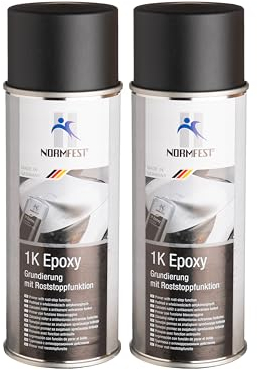 Normfest 1K Epoxy Grundierung mit Roststoppfunktion Füller schwarz 2x 400ml