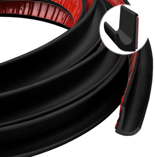 Gouttière à fermeture éclair autocollante en plastique pour camping-car - 2,5 m - En forme de J - Pour véhicule, camion, camping-car, bateau, voiture, van, porte, camping-car (noir)
