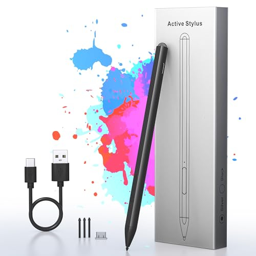 Stylet pour Microsoft Surface - 4096 Pression d'inclinaison+75 Jours d'autonomie, Stylet pour Surface Pro 9/8/7/6/5/4/3/X, Surface Go 3/Book 4/Book 3/Laptop 5/Laptop 4/3/Studio 2