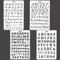 4 Pcs Letter Stencils, Assorted Styles Stencils Letters Drafting Zeichnung Alphabet Stencils Zahl und Buchstabe Vorlagen Schablone für DIY Handwerk Fotoalbum Gästebuch