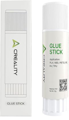 Creality 3D Printer Glue Sticks PVP Solid Glue Sticks for 3D Printer Hot Bed, Enhanced Adhesion Reduces Warping for Filament, 3D Printer Glue Sticks for PLA/ABS/PETG/PC/PA/TPU, 1 Pack