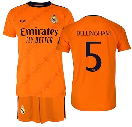 Real Madrid Bellingham Junior 24/25 Ensemble extérieur 14 ans, orange, 14 ans, Orange, 14 ans