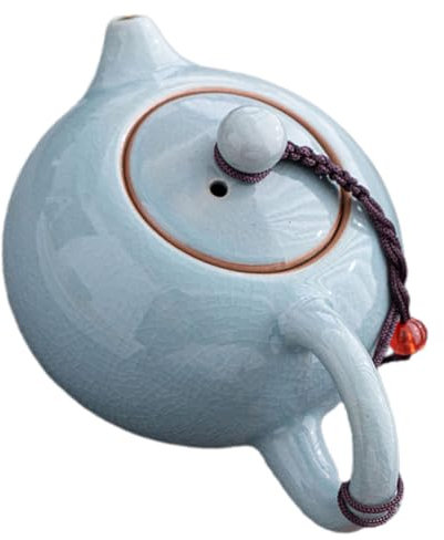 TOPBATHY Théière Chinoise En Céramique Glacée Artisanale 400 Ml Résistante à La Chaleur Service à Thé Kungfu Pour Maison Bureau Cérémonie Du Thé