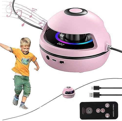 Corde à sauter intelligente avec haut-parleur Bluetooth, machine à corde électrique automatique avec compteur LED, niveau de vitesse de 1 à 10 pour enfants, adultes, salle de sport, fête à la maison