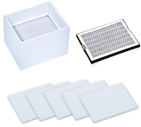 POWERTEC 3-stufiges Filtrations-Ersatz-Set für FE1380 Lötrauchabsauger, inklusive 5 Vorfilter, 1 Mittelfilter und 1 Hauptfilter, 99,97% Reinigung für Lötrauch und Dämpfe (75093)