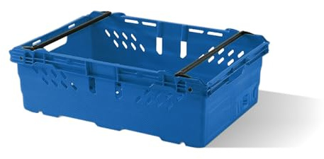 TOTEBOX 35L Heavy Duty Stacking & Nesting Crate (Pack of 10) (Blue)
