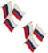 SHERCHPRY 2 Sätze Russische Flaggenbrosche Russische Flagge Anstecker Metall Abzeichen Russland Event Anstecker Handkette Pfeifenzug Land Reversnadel Russisches Flaggenabzeichen 3 Stück * 2
