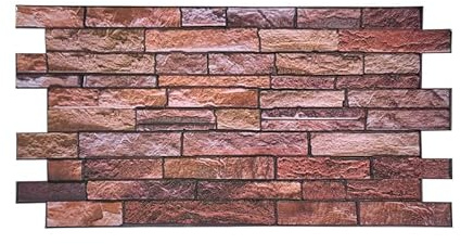 Finecraft Decor 3 ft. x 1 1/2 ft. x 3/16 in Claystone Slate Brown Faux Decorative 3D Wall Panel for Interior (10-PCs)