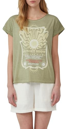 QS Gewaschenes T-Shirt mit Frontprint