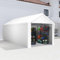 YZNAHRE Tente de stockage 3 x 6 m | Abri de jardin et abri à outils résistant aux intempéries | Garage de tente robuste avec cadre en acier robuste et toit imperméable en polyéthylène de 200 g/m² |