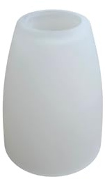 Lichthandel Hoch Lampenschirm aus Glas passend für Reality Leuchten R3402400, E14 Fassung, Matt Weiß, 7 x 9cm, Klassischer Stil, für Tisch- und Pendellampen Glaslampenschirme (1x G8102-01)