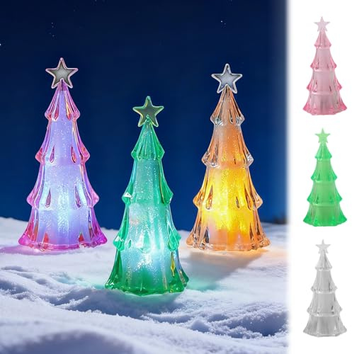 LETTERASHQP 3 Stück LED Christbaum Weihnachtsbaum mit Beleuchtung 12.5CM Klein Weihnachtsdeko Innen LED Weihnachtsbaum Tannenbaum Klein mit Beleuchtung Mini Weihnachtsbaum Beleuchtet
