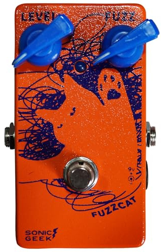 SonicGeek FuzzCat Fuzz-Pedal für Gitarre, handgefertigt, FF, Vintage, 60er-Jahre-Schaltung, verbesserte Reinigungsreaktion für Studio und Live-Performance