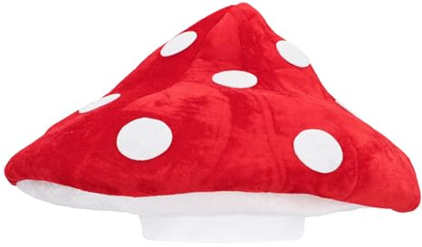 Boland 99953 - Pilzhut aus Plüsch, Kopfbedeckung für Festival, Karneval und Mottoparty