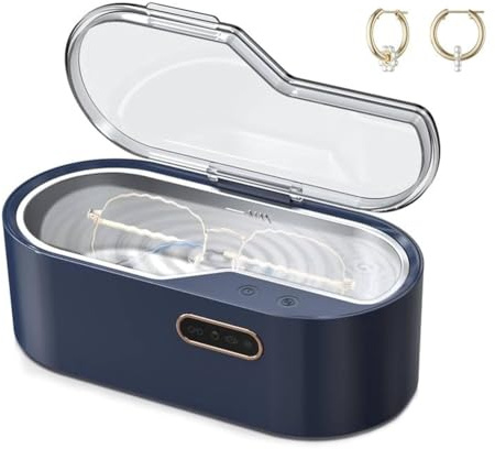 Ultraschallreinigungsgerät für Brille, 48000Hz Hochfrequenz Ultraschallreiniger 350ML Professioneller Brillenreinigungsgerät Ultraschallgerät für Gold, Silber, Brillen, Uhren, Ringe, Zahnersatz Sauber