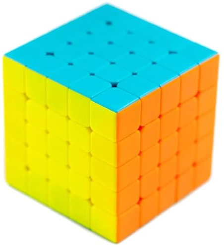Logica Spiele – Zauberwürfel 5x5 Qizhen S2 ohne Aufkleber – Super klebend mit lebendigen Farben – Puzzlespiel für Erwachsene und Kinder