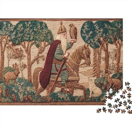 Scenes of Gru-Saxons Hunting in The Forest,38x26cm/1000pcs,DIY-Puzzle Für Erwachsene