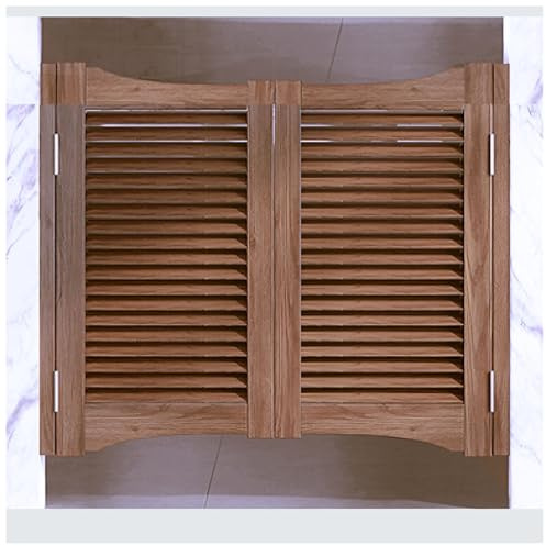 Portes battantes de saloon rétro, portes de style cow-boy western, interieur portes à lamelles de 90 cm de hauteur pour cafés, couloir, cuisine, bar(100x90cm(39.4x35.4in))