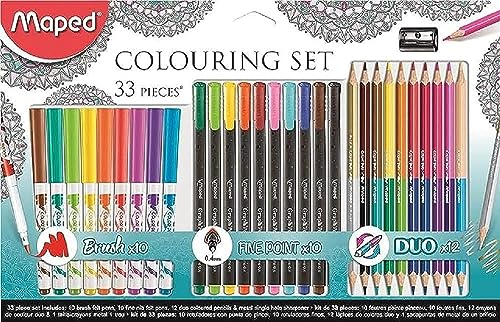 Set de dibujo maped mandalas 33 piezas colores surtidos