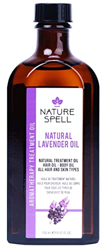Nature Spell Lavender Oil for Hair & Skin 150ml – Hair Oil for Dandruff and Itchy Scalp, Dandruff Scalp Treatment - Body Oil Promote Restful Sleep