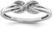 Diamond2Deal Damen 925 Sterling Silber Diamant Crossover Baguette Ring 7 Größe (0.05ct)
