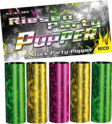 Nico 6611 Riesen Party Popper Set 5 Stück