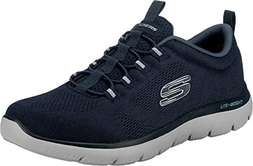 Skechers Men's Summits Louvin Loafer, Navy Mesh/Pu/Trim, 8.5 UK