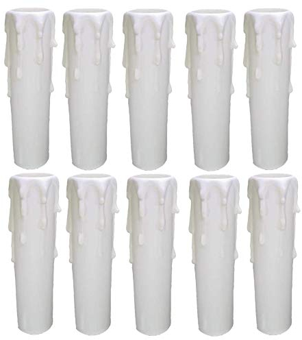 AAPLUS 10 Stk 100mm Ø 24/26mm E14 Kerzenhülsen Kunststoff Kerzenhalter Fassunghülse Lampenfassung für Kristall Kronleuchter LED Kerzen Kronleuchte Wandleuchte Hängelampe Lampenschirme