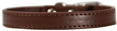jiashemeng Leder Hundehalsband, Hunde Kunstleder Halsband, Welpen Leine Halsriemen, Walking Traction Haustierzubehör, Leder Haustier Halsband Kaffee XS