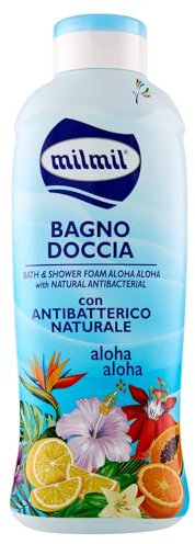 Milmil Duschbad Aloha Aloha, intensiver Duft mit natürlichem antibakteriell, dermatologisch getestet PH Physiologisch - 1000 ml