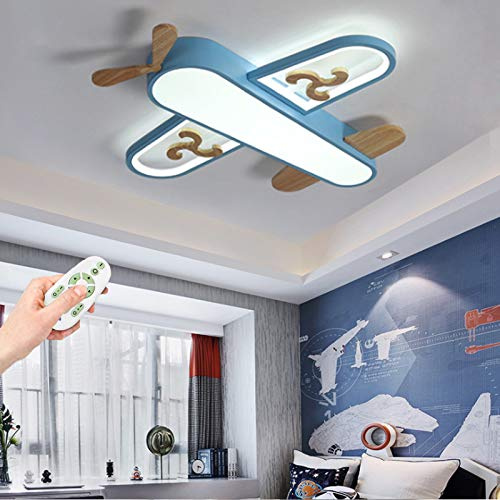 Kinderzimmer Deckenleuchte LED Flugzeug Deckenlampe Kinderlampe Modern Dimmbar Fernbedienung Kronleuchter Beleuchtung Jungen Und Mädchen Schlafzimmer Wohnzimmer Arbeitszimmer Esszimmer Pendelleuchte