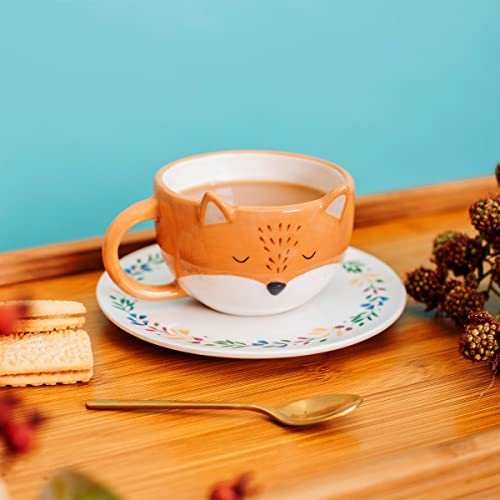 Sass & Belle Finley Fox Tea Cup and Saucer Set