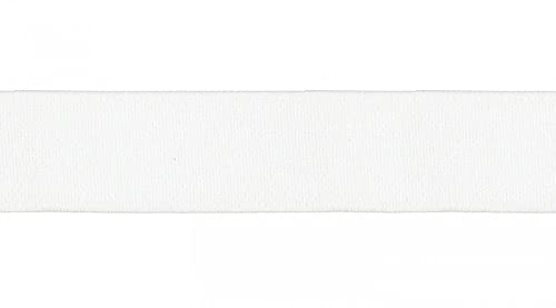 Gummiband 40 mm/unifarben - mit Lurex - 3 Meter Länge - Bundgummi, Weiß