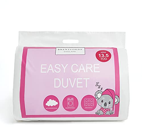 Brentfords King Size Duvet 13.5 Tog, Winter Duvet Anti Allergy Home Soft Comfort Bedding Hotel Quality Quilt Breathable Warm Heavy Duvets Non Allergenic Fibre, King Size Bed White