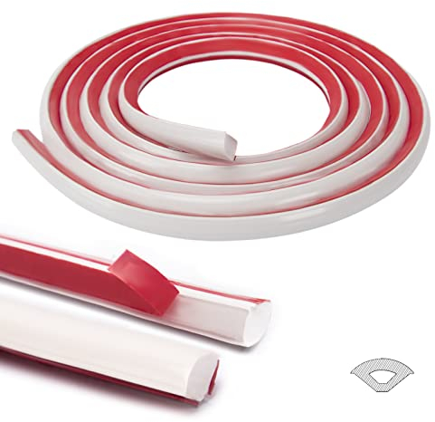 Art3d 10 Ft Flexible Trim Caulk Strip, Peel and Stick Trim for Molding, Tile Edge, Ceiling, Wall Corner in White