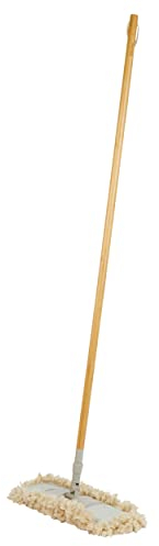 Salter LASAL71441WEU7 Flat Duster Mop - Flat Head Floor Mop, Scratch Free Fibres Trap Dust & Dirt, FSC Bamboo Handle, Recycled Plastic, Suitable for All Hard Floors, Warm Harmony Collection