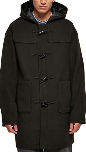 Urban Classics Duffle Coat Abrigo, Negro, M para Hombre
