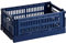 Hay Transportbox Colour Crate S aus recyceltem Polypropylen in der Farbe Dark blue