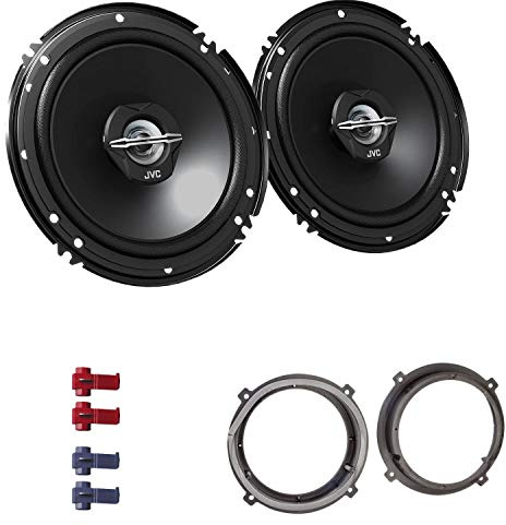 JVC CS-J620X Auto Lautsprecher 16,5 cm mit Einbauset passend für KIA Sportage ab 2010 Türen vorne 600 W 165mm 2 Wege Koax