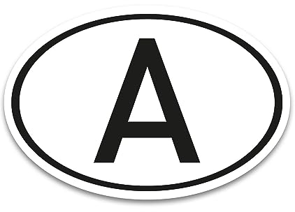 A Aufkleber Länderkennzeichen Österreich Flagge Sticker - 17,5 x 11,5 cm DIN genormt - PKW LKW Wohnmobil Auto - verpflichtend außerhalb der EU - kfz724