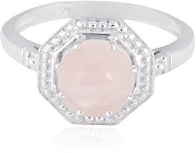 House of Rings Wählen Sie Ihre Farbe Ring 925 Sterling Silber Ring Runde Form Ring Silberschmuck Cocktailring Edelsteinringe für Jungen und Mädchen