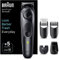 Braun Series 5 BT5420, elektrischer Kinntrimmer für Männer, mit ultrascharfer Klinge, 40 Längeneinstellungen, 100 Minuten Ladezeit kabellos, wasserdicht