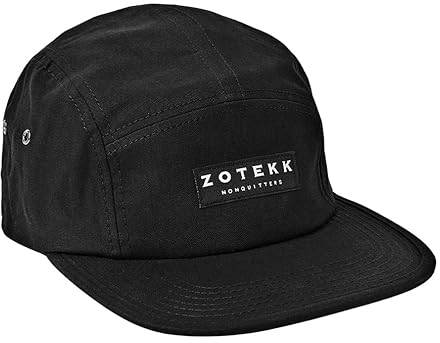 ZOTEKK | Camper Cap | Classic 5 Panel Basecap für Herren & Damen | Verstellbar Unisex Einheitsgröße - Black