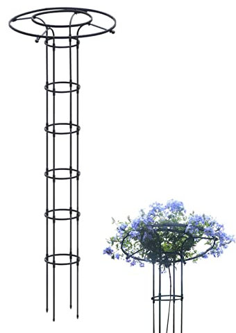 Umbrella Plant Trellis, Metal Umbrella Trellis, Durable Tall Plant Support, Garden Trellis for Climbing Outdoor Plants, Sturdy Upright Garden Trellis for Home, Outdoor, Garden