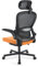 Blisswood Ergonomic Computer Desk Chair With Lumbar Support - 360° Swivel - Adjustable Flip-Up Armrest & Headrest - Reclines 130° - Executive Mesh Chair for Gaming & Home Office (Orange & Black)